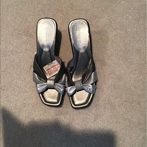 Silver summer sandals